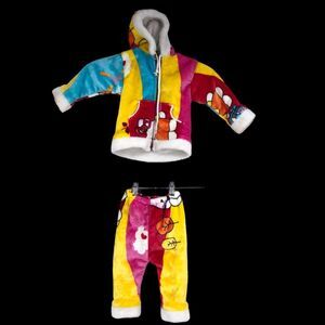 RARE Hello Kitty Infant Winter Zip Up Jacket & Pants, Thick, Fleece Lined SZ 0